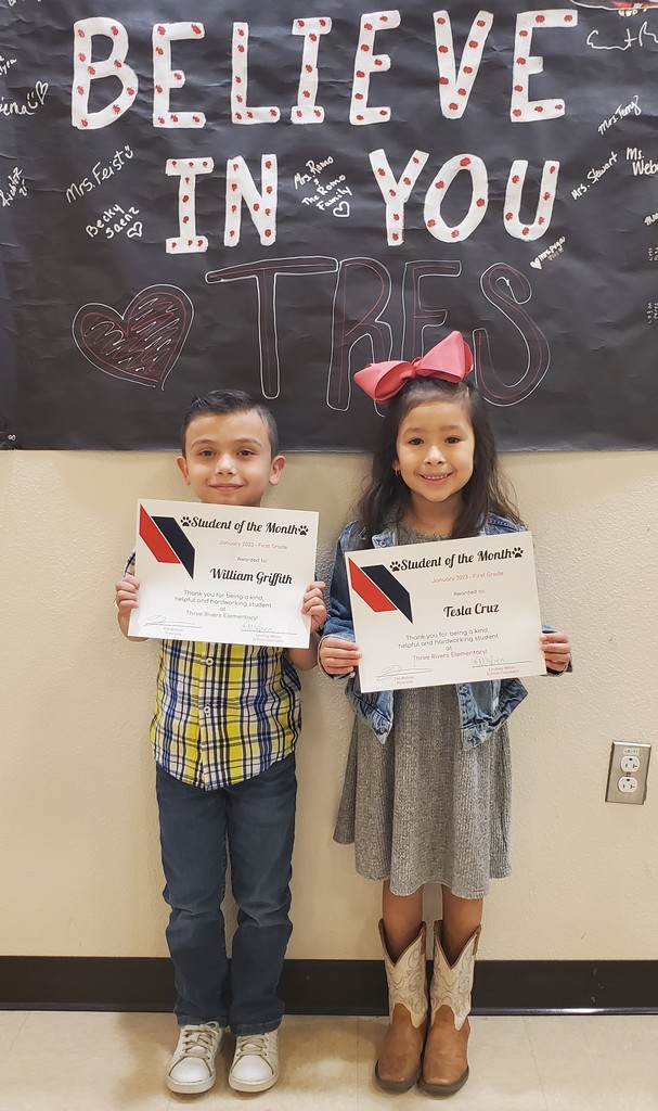 First Grade SOM for January 2023 - Tesla Cruz and William Griffith