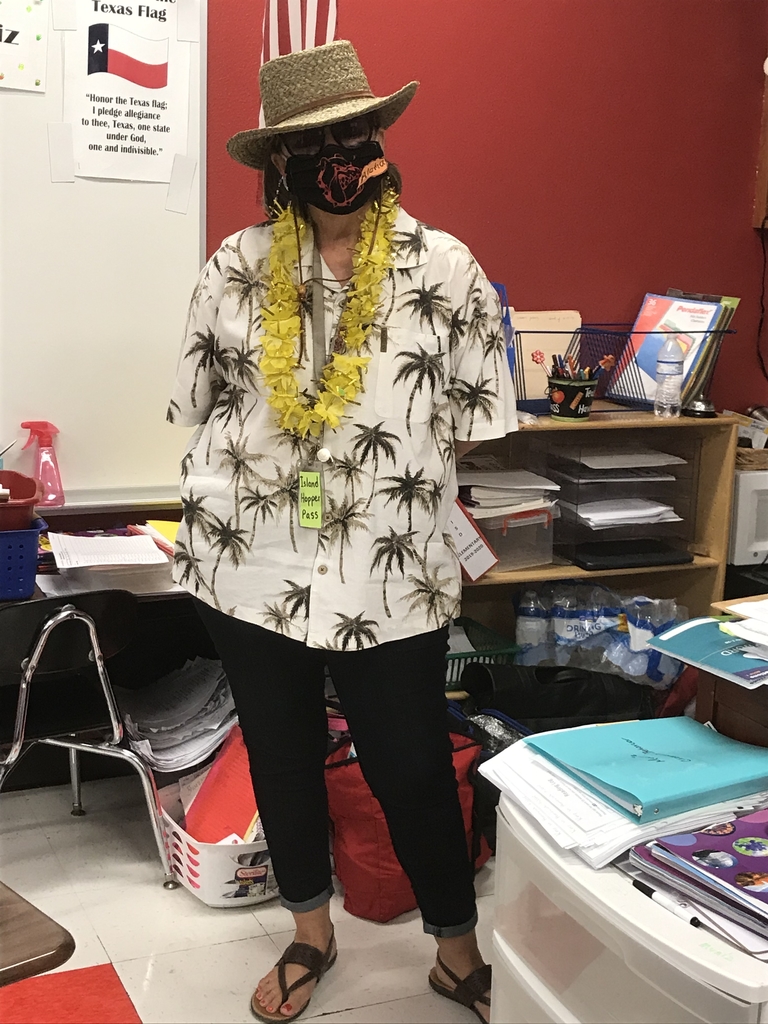 Mrs. Muniz is showing off her school spirit! 